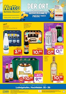 Bitburger im Netto Marken-Discount Prospekt "DER ORT, AN DEM DU IMMER AUSGEZEICHNETE PREISE FINDEST." mit 2 Seiten (Mannheim)