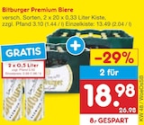 Premium Biere im Angebot bei Netto Marken-Discount in Homburg Premium Biere Angebote von Bitburger bei Netto Marken-Discount Homburg für 13,49 €