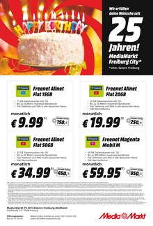 Fernseher im aktuellen MediaMarkt Saturn Prospekt (Freiburg (Breisgau)) Fernseher im MediaMarkt Saturn Prospekt "Wir erfüllen deine Wünsche seit 25 Jahren!" mit 1 Seiten (Freiburg (Breisgau))