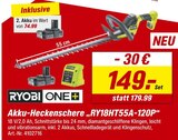 Akku-Heckenschere "RY18HT55A-120P" Angebote von RYOBI bei toom Baumarkt Neumünster für 149,00 €