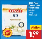 Feta, Ziegen- oder Schafskäse Angebote von GAZI bei Netto Marken-Discount Mönchengladbach für 1,99 €