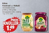 Fasskraut oder Rotkohl Angebote von Kühne bei V-Markt Regensburg für 1,49 €