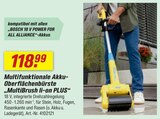 Multifunktionale Akku-Oberflächenbürste MultiBrush li-on PLUS Angebote von Bosch bei toom Baumarkt Stade für 118,99 €