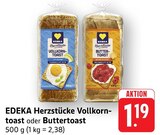 Herzstücke Vollkorntoast Angebote von EDEKA bei EDEKA Ludwigshafen für 1,19 €