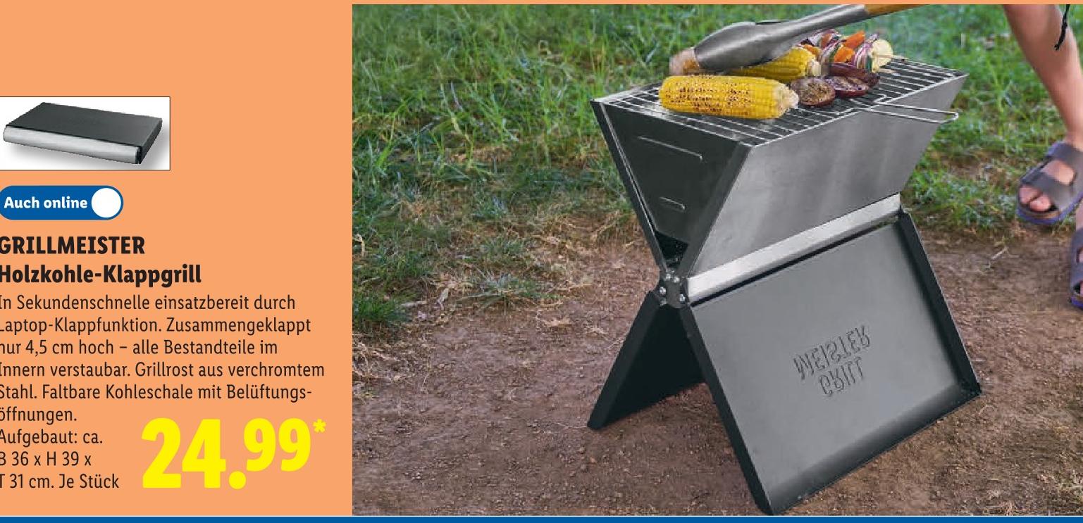 Holzkohle-Klappgrill