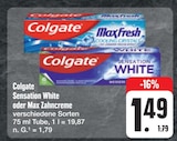 Sensation White oder Max Zahncreme bei E center im Hersbruck Prospekt für 1,49 €