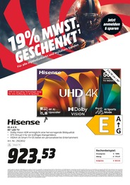 Hisense Angebot im aktuellen MediaMarkt Saturn Prospekt auf Seite 12