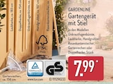 Gartengerät mit Stiel von GARDENLINE im aktuellen ALDI Nord Prospekt für 7,99 €