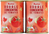 DOUBLE CONCENTRÉ DE TOMATES AUCHAN - AUCHAN en promo chez Auchan Hypermarché Roubaix à 3,46 €
