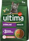 CROQUETTES AU SAUMON POUR CHAT ADULTE STÉRILISÉ ULTIMA - ULTIMA en promo chez Auchan Hypermarché Issy-les-Moulineaux à 12,05 €
