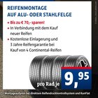 Reifenmontage auf Alu- oder Stahlfelge Angebote von Continental bei AUTOPLUS Braunschweig für 9,95 €