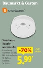 Rauchwarnmelder von Smartwares für 5,99 € bei Lidl im Angebot Rauchwarnmelder von Smartwares im aktuellen Lidl Prospekt