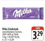 Schokolade im Angebot bei EDEKA in Bamberg Schokolade Angebote von Milka bei EDEKA Bamberg für 3,29 €