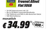 Freenet Allnet Flat 50GB bei MediaMarkt Saturn im Prospekt "" für 34,99 €