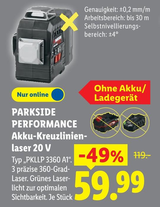 Akku-Kreuzlinienlaser 20 V