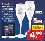 Sektgläser oder bunte Trinkgläser mit LED 2er im Netto Marken-Discount Prospekt Sektgläser oder bunte Trinkgläser mit LED 2er von im aktuellen Netto Marken-Discount Prospekt für 4,99 €