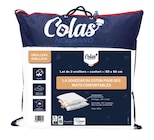 Lot de 2 oreillers - COLAS NORMAND en promo chez Carrefour Perpignan à 14,99 €