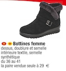 Bottines femme en promo chez Cora Reims à 29,00 €