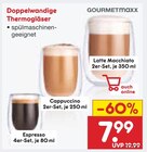 Doppelwandige Thermogläser Angebote von GOURMETmaxx bei Netto Marken-Discount Wunstorf für 7,99 €