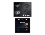 Lot four multifonction 70l et plaque gaz 4 feux verre noir encastrable 60 cm - Cooke and Lewis en promo chez Brico Dépôt Dijon à 289,00 €