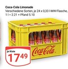 Aktuelle Coca Cola Angebote bei GLOBUS in Neuwied Aktuelles Coca-Cola Limonade Angebot bei GLOBUS in Neuwied ab 17,49 €
