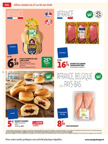 Promotion Volaille dans le prospectus Auchan Hypermarché, valable du 27/05/2026 au 07/06/2026 Promo Volaille dans le catalogue Auchan Hypermarché du moment à la page 4