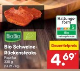 Aktuelles Bio Schweine-Rückensteaks Paprika Angebot bei Netto Marken-Discount in Magdeburg ab 4,69 €