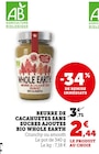 Beurre de cacahuètes sans sucres ajoutés bio - Whole Earth - U Express Beurre de cacahuètes sans sucres ajoutés bio - Whole Earth à 2,44 € dans le catalogue U Express