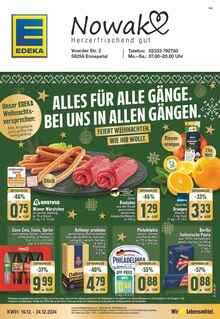 EDEKA Prospekt der Woche "Aktuelle Angebote" Seite 1, 16.12.2024 bis 24.12.2024 für Ennepetal Aktueller EDEKA Prospekt "Aktuelle Angebote" Seite 1 von 28 Seiten für Ennepetal