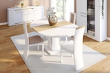 Table ronde avec allonge en promo chez Conforama Table ronde avec allonge dans le catalogue Conforama