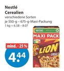 Lion im V-Markt Prospekt Lion Cereals von Nestlé im aktuellen V-Markt Prospekt für 4,44 €