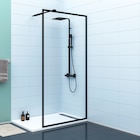 Paroi de douche walk-in 100 cm "cadre noir" en promo chez Brico Dépôt Saint-Herblain à 119,00 €