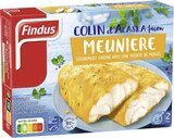 Filets colin Alaska surgelés façon Meunière Pointe de persil - FINDUS en promo chez Géant Casino Filets colin Alaska surgelés façon Meunière Pointe de persil - FINDUS dans le catalogue Géant Casino