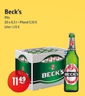 Pils im Angebot bei Huster in Gera Pils Angebote von Beck’s bei Huster Gera für 11,49 €