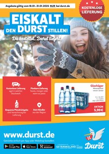 Wasser im Durst.de Prospekt "Du bestellst. Durst liefert." mit 2 Seiten (Rostock)