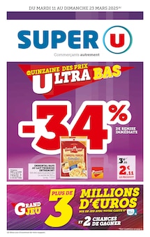 Prospectus Super U de la semaine "Super U" avec 1 pages, valide du 11/03/2025 au 23/03/2025 pour Wormhout et alentours