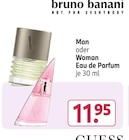 Man oder Woman Eau de Parfum Angebote von bruno banani bei Rossmann Nürtingen für 11,95 €