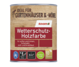 Wetterschutz-Holzfarbe im toom Baumarkt Prospekt zum Preis von 12,99 €