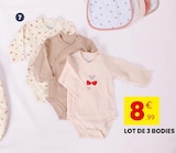 Lot de 3 bodies en promo chez Stokomani Lot de 3 bodies dans le catalogue Stokomani