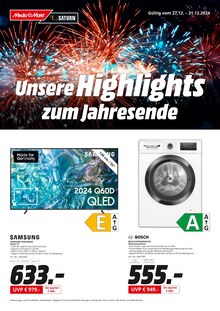 Waschmaschine im MediaMarkt Saturn Prospekt "Unsere Highlights zum Jahresende" mit 8 Seiten (Wiesbaden)