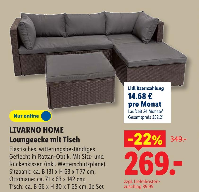 Loungeecke mit Tisch