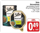 Katzennahrung Schale im Angebot bei E center in Ansbach Katzennahrung Schale Angebote von Sheba bei E center Ansbach für 0,49 €