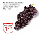 Tafeltrauben rot/blau kernlos bei GLOBUS im Prospekt "" für 1,79 €