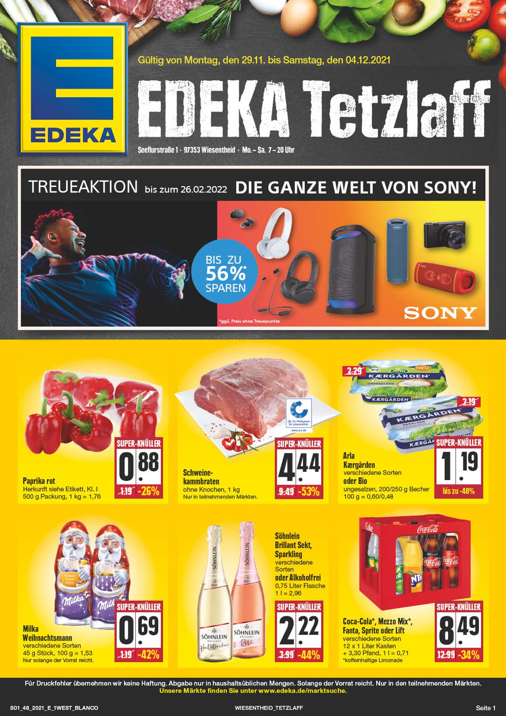 EDEKA Prospekt für Werbach mit 28 Seiten EDEKA Prospekt für Werbach: "Aktuelle Angebote", 28 Seiten, 29.11.2021 - 04.12.2021