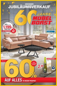 Couch im aktuellen Möbel Borst Prospekt (Ulm) Couch im Möbel Borst Prospekt "60 JAHRE MÖBEL BORST" mit 8 Seiten (Ulm)