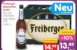 Alkoholfrei 0,0% im Netto Marken-Discount Prospekt Alkoholfrei 0,0% von Freiberger im aktuellen Netto Marken-Discount Prospekt für 13,49 €