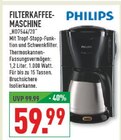 Aktuelles Filterkaffeemaschine HD7544/20 Angebot bei Marktkauf in Bottrop ab 59,99 €