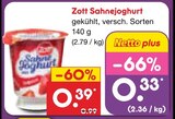Sahnejoghurt im Angebot bei Netto Marken-Discount in Peine Sahnejoghurt Angebote von Zott bei Netto Marken-Discount Peine für 0,33 €