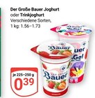 Der Große Bauer Joghurt Angebote bei GLOBUS Pirmasens für 0,39 €