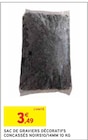 Sac de graviers décoratifs concassés noirs 10/14mm 10 kg en promo chez Intermarché Beauvais à 3,49 €